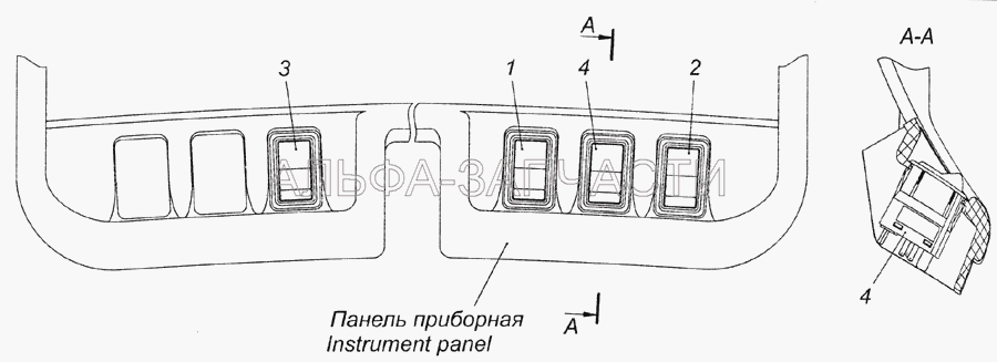 6520-4011033 Установка переключателей на панели приборной  